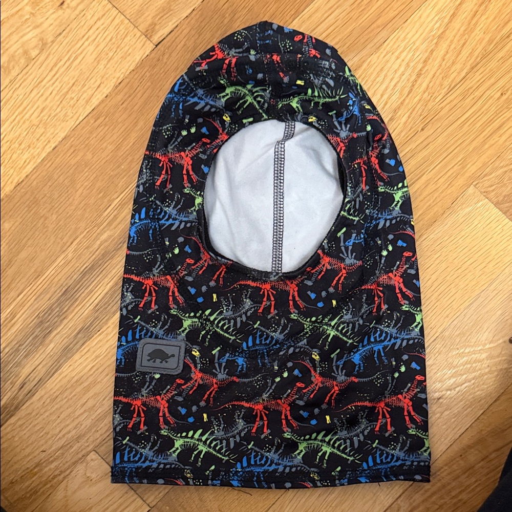 Kids Dino Adventure Balaclava - Black and Multicolor